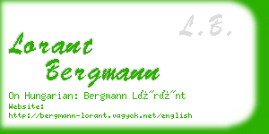 lorant bergmann business card